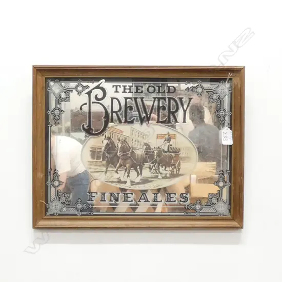 THE OLD BREWERY FINE ALES BAR MIRROR