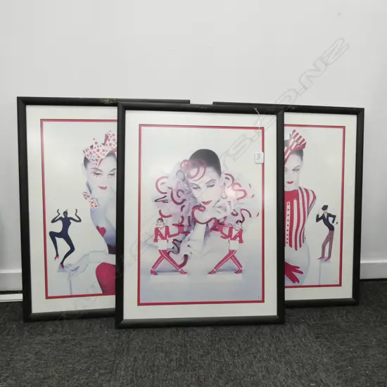 SET OF ART DECO PRINTS H 600 MM