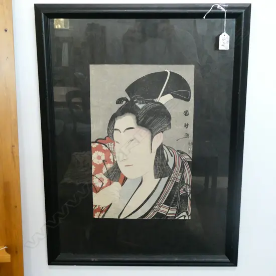 UITAGAWA KUNIMASA OLD WOODBLOCK PRINT GENT