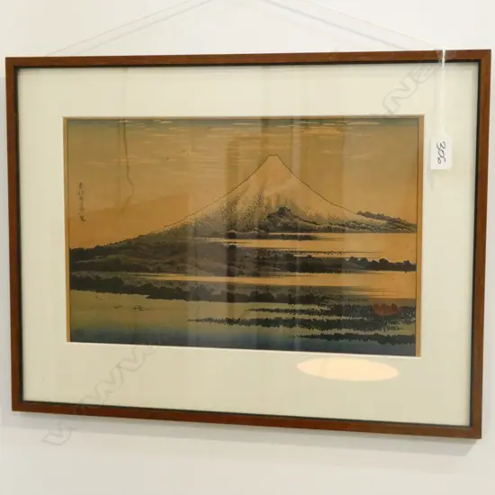 KATSUSHIKA HOKUSAI OLD WOODBLOCK PRINT MOUNT FUJI