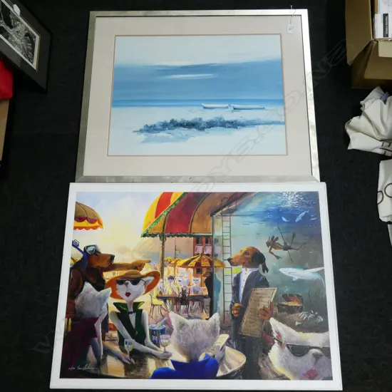 IVAN CLARKE 'FISH CHOICE' PRINT 71/150 810 X 610MM + 1 OTHER PRINT