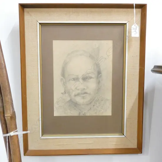 KARL SIM 'C.F. GOLDIE' PENCIL PORTRAIT WITH PROV.
