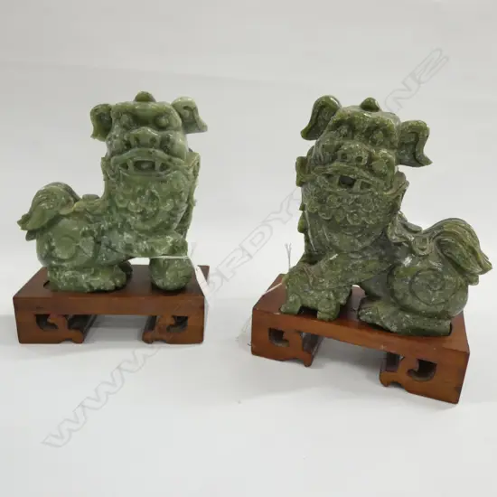 PR SOAPSTONE FU DOGS H. 190MM
