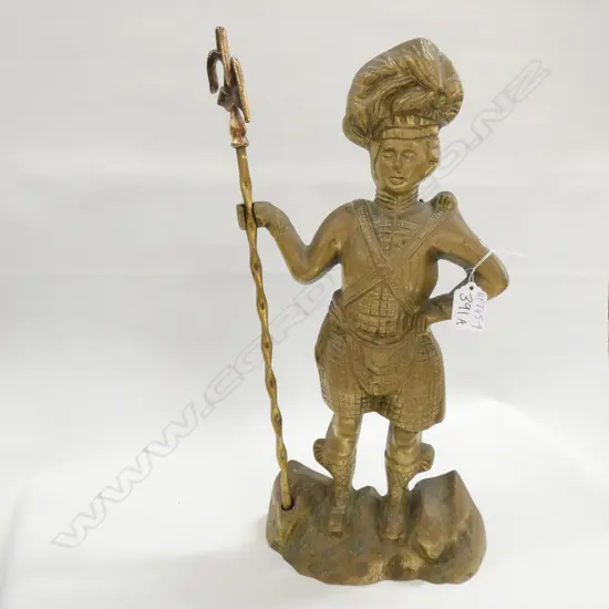 BRASS SCOTTISH FIRE PLACE TOOL STAND 425 MM