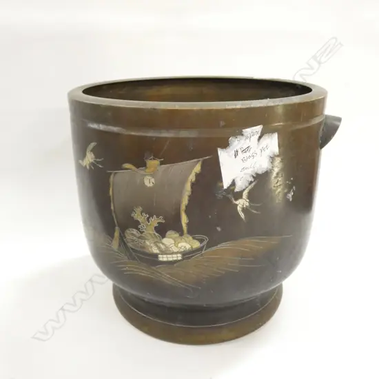 BRASS JAPANESE POT H. 230MM