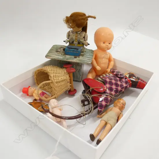 ASST VINTAGE TOYS TIN PLATE + CELLULOID ETC