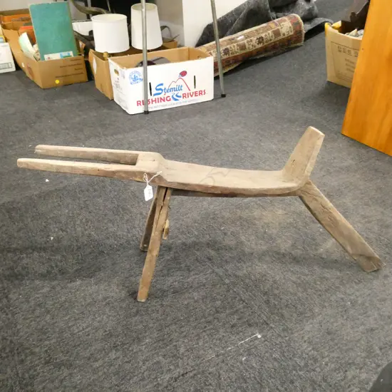 MICRONESIAN COCONUT GRATING STOOL 950MM LONGEST LENGTH.