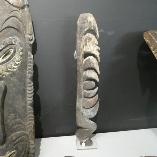CARVED WOODEN ANCESTOR FIGURE PAPUA NEW GUINEA 375MM