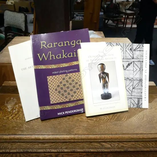 FOUR PACIFIC INTEREST BOOKS .OLDMAN POLYNESIAN ARTEFACTS ,CRAFTMANSHIP IN POLYNESIA ...