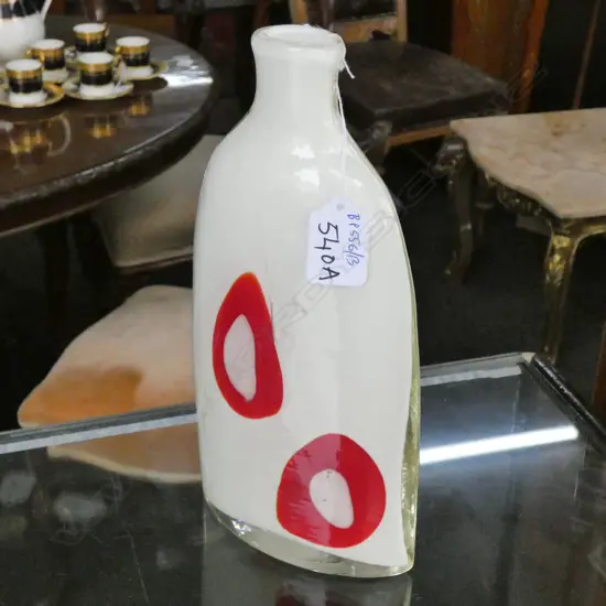 ART GLASS BOTTLE VASE H 240 MM