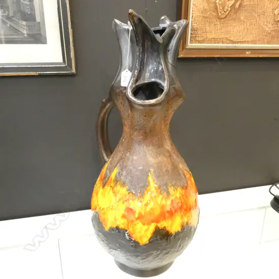 GERMAN STUDIO POTTERY VASE A/F H 600 MM