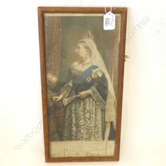 FRAMED QUEEN VICTORIA SOUVENIR AF, H.360mm