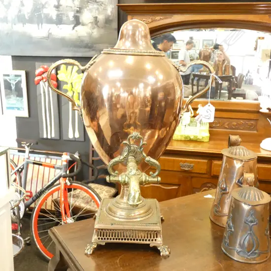 COPPER & BRASS SAMOVAR H.450mm