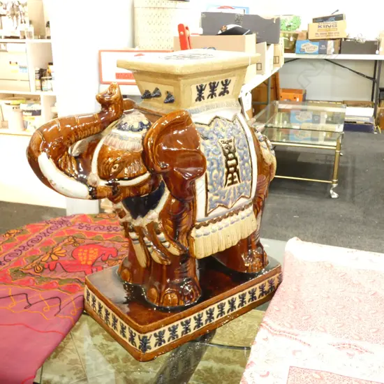 LARGE ELEPHANT STOOL, H.560mm