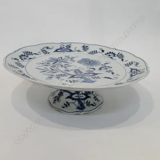 LARGE BLUE DANUBE TAZZA 360MM DIA