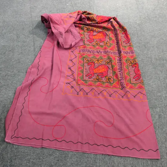 INDIAN 'CREWEL WORK' THROW,1690 X 2550MM