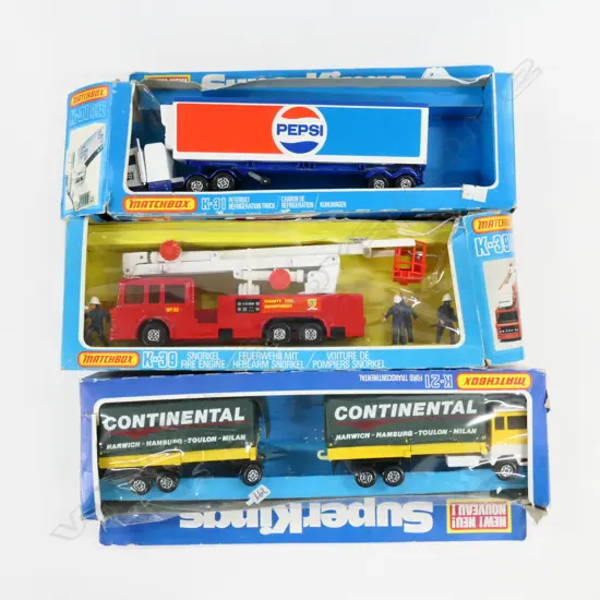 MATCHBOX SUPERKING DISTRESSED BOXES GROUP OF 3