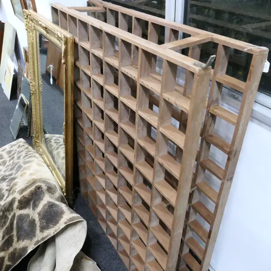 LARGE WOODEN WINE RACK 1.2M SQ