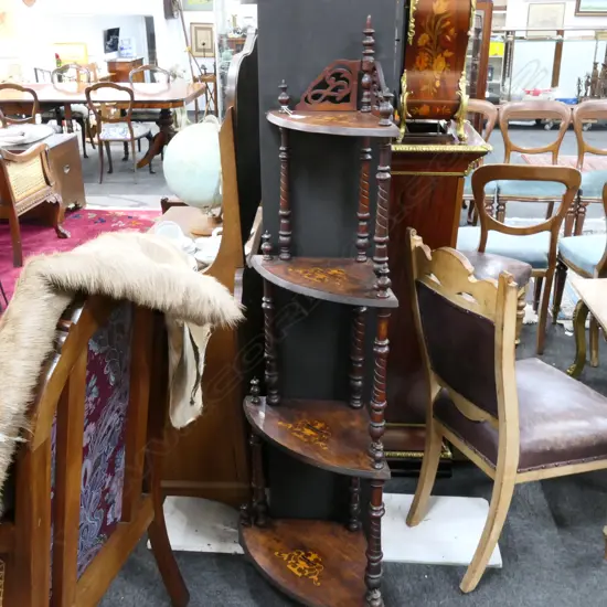 INLAY VICTORIAN 4 TIER WHAT NOT H. 1490MM