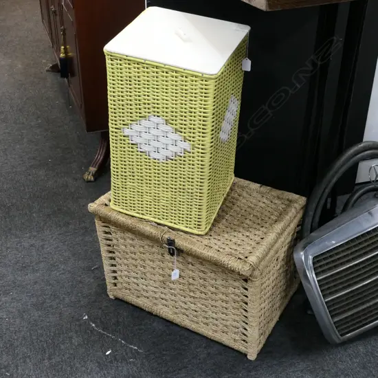 WICKER HAMPER+ CANE LAUNDRY HAMPER