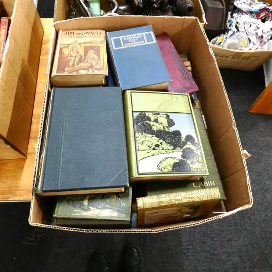 BOX OF OLD VINTAGE BOOKS