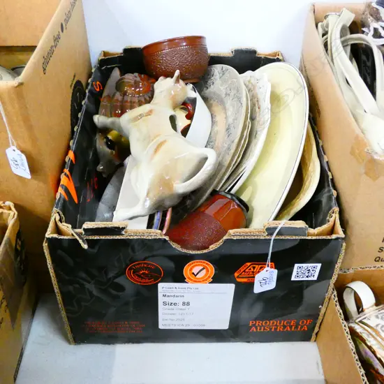 ASST ENGLISH PLATES/COW CREAMER ETC