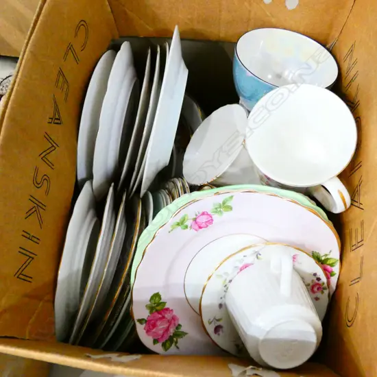 LOT ASST SAUCERS /PLATES/CUPS ETC