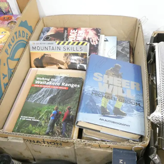 BOX LOT BOOKS; MOUNTAINEERING / HIKING INTEREST