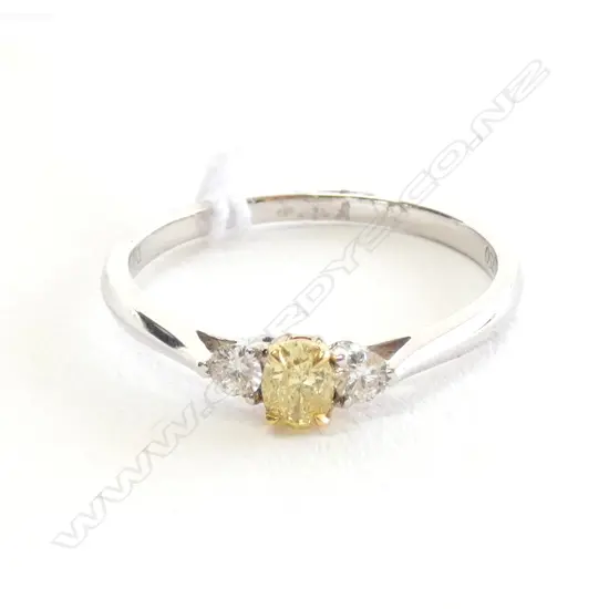 18CT WHITE GOLD & DIAMOND  RING