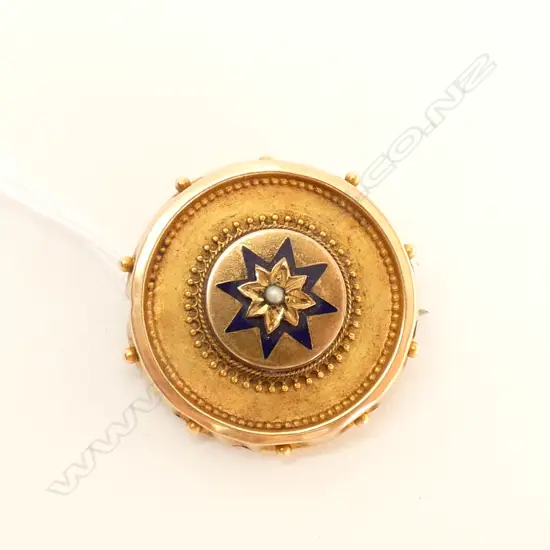 VICTORIAN 9CT GOLD BROOCH 8.59gm (slightly battered)