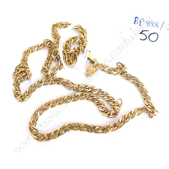 9CT GOLD CHAIN 18.3 GRAMS MINOR LINK DAMAGE L. 550MM