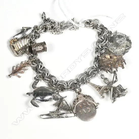 STG SILVER BRACELET AND CHARMS