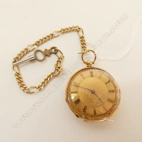 18CT GOLD LADIES WATCH 29.8 GRAMS TOTAL CHAIN NOT GOLD GLASS AF