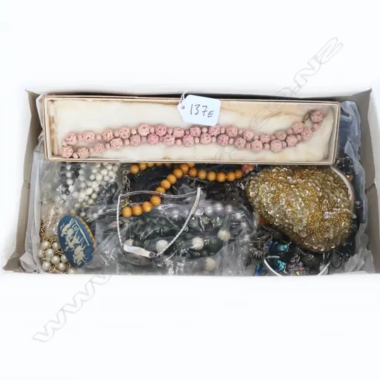 ASST. BOX OF COSTUME JEWELLERY
