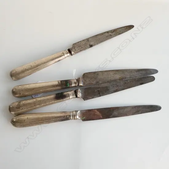 4 STG SILVER KNIVES; 3 LAW & BAYLY