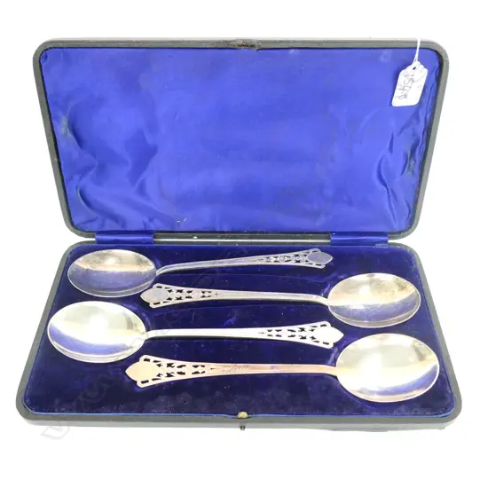 4 CASE EP SERVING SPOONS