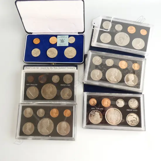 6 NZ PROOF COIN ISSUES C. 1970S