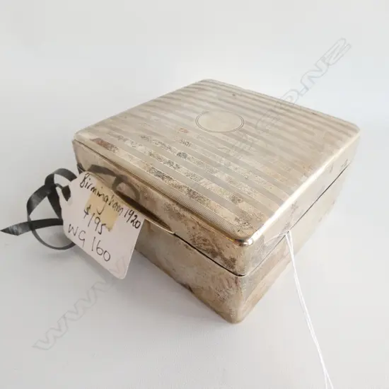 STG SILVER CIGARETTE CASE BIRMINGHAM 1920 90 SQ
