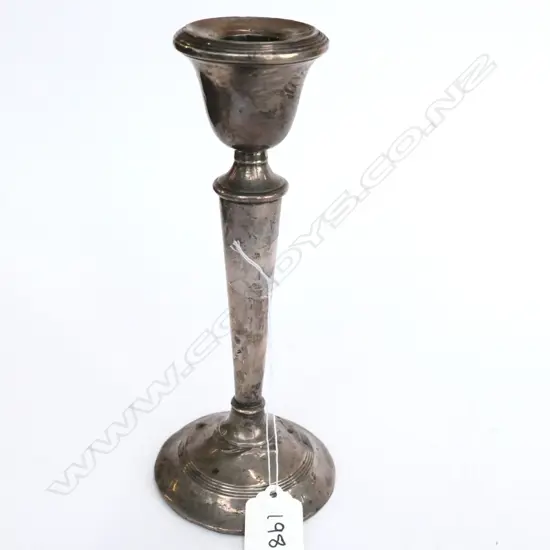 STG SILVER WEIGHTED CANDLE STICK A/F H 190 MM