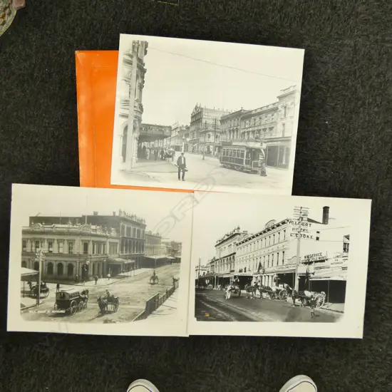 3X BLACK AND WHITE OLD AUCKLAND PRINTS - UNFRAMED