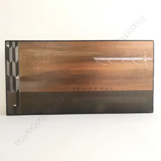 ANDREA HOPKINS 'WHEIAO - TRANSITION FROM DARK TO LIGHT I' ACRYLIC ON CANVAS 200 X 405MM