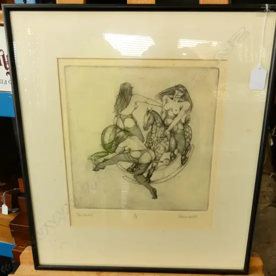 "FANTASIES"  BY C A CAMPBELL 2/15 WORK ON PAPER SIGNED AND DATED