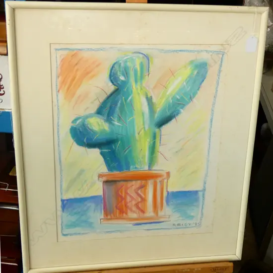 REIDY, 1985 PASTEL ON PAPER  FRAMED AND SIGNED