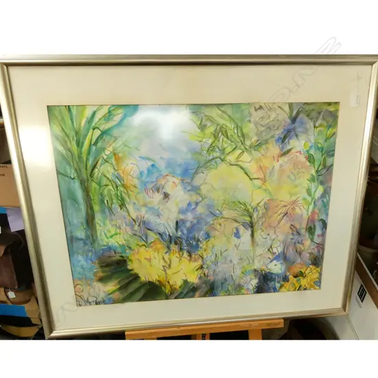 BETTY EATON, WATERCOLOUR 'AT THE GARDENS',  550 x 740mm (IMAGE)
