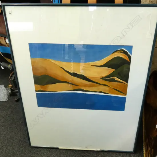 LARGE UNSIGNED ACRYLIC ON PAPER – HOKIANGA SANDHILLS
