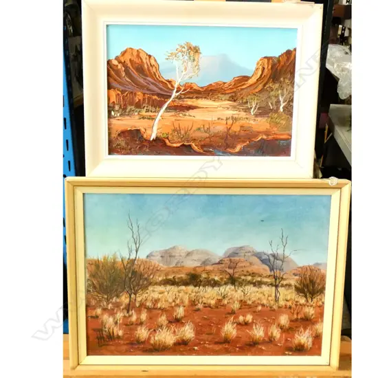 2 SMALL AUSTRALIAN OUTBACK OILS, L.HALL & H.GUTH