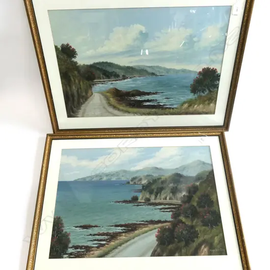 PR OF OILS ON CARD, SIGNED MAYCLAIR SNR.  440 x 640mm