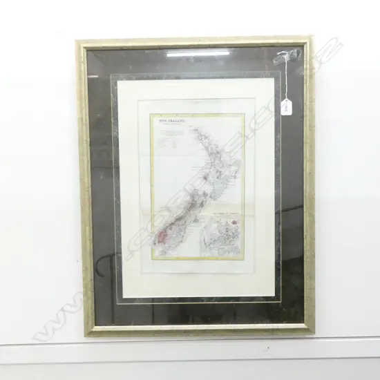 AN ORIGINAL C1867 MAP OF NEW ZEALAND  BY A PETERMAN