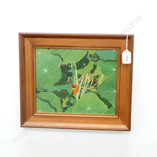 OIL ON BOARD "NASTURTIUMS"  SIGNED & DATED JOHN MCLEAN 1979