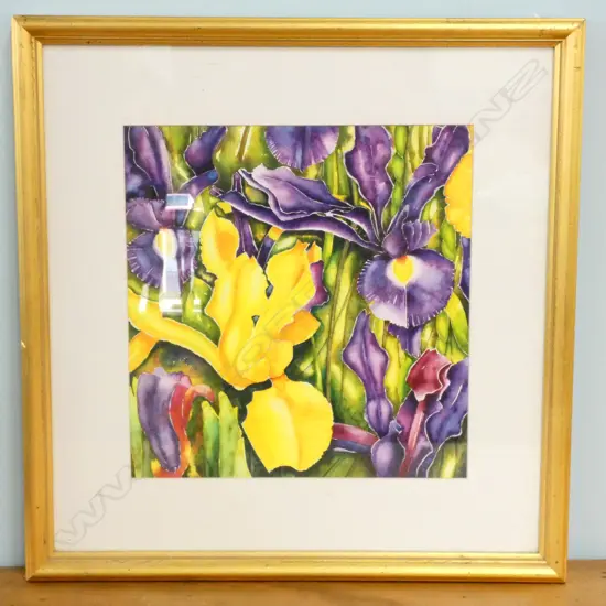 AVIS BUGGS 'IRISES' W/C 315 X 330MM IMAGE